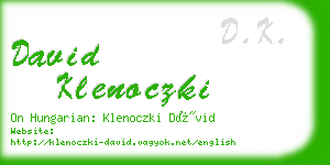 david klenoczki business card